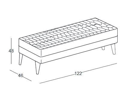 Мягкая скамья Bolzan венок ARCH-00090364 - Вид №2