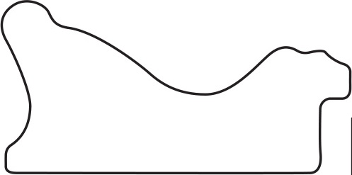 BY 7286 Зеркало в багетной раме - черное дерево с золотом 71 mm EVOFORM Octagon - Вид №4