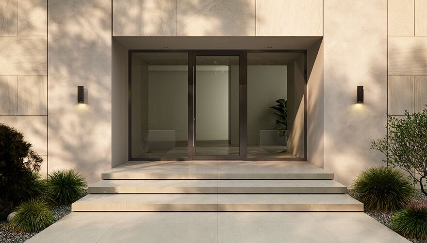 Алюминиевая и стеклянная дверь-окно с термической резкой Alumil Smartia systems ARCH-00091166 - Вид №1