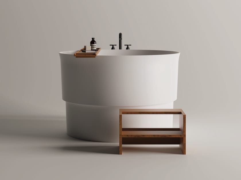 Круглая ванна в центре комнаты в Cristalplant® Agape Immersion ARCH-00063334