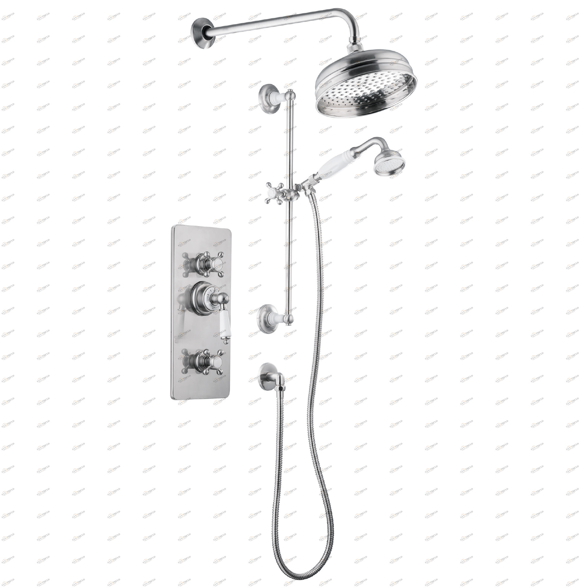 Traditional bathrooms Смеситель для душа с фарфоровой ручкой ASCOT Tbstkit1.con.ag 