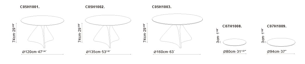 Круглый мраморный стол CAMERICH Spin ARCH-00034260 - Вид №2