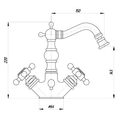 18385 Смеситель Migliore Arcadia - Вид №1