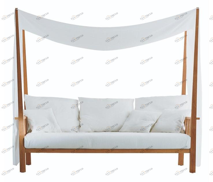 Gervasoni 3-местный садовый диван с балдахином из ткани Gervasoni outdoor sun-id-1474046