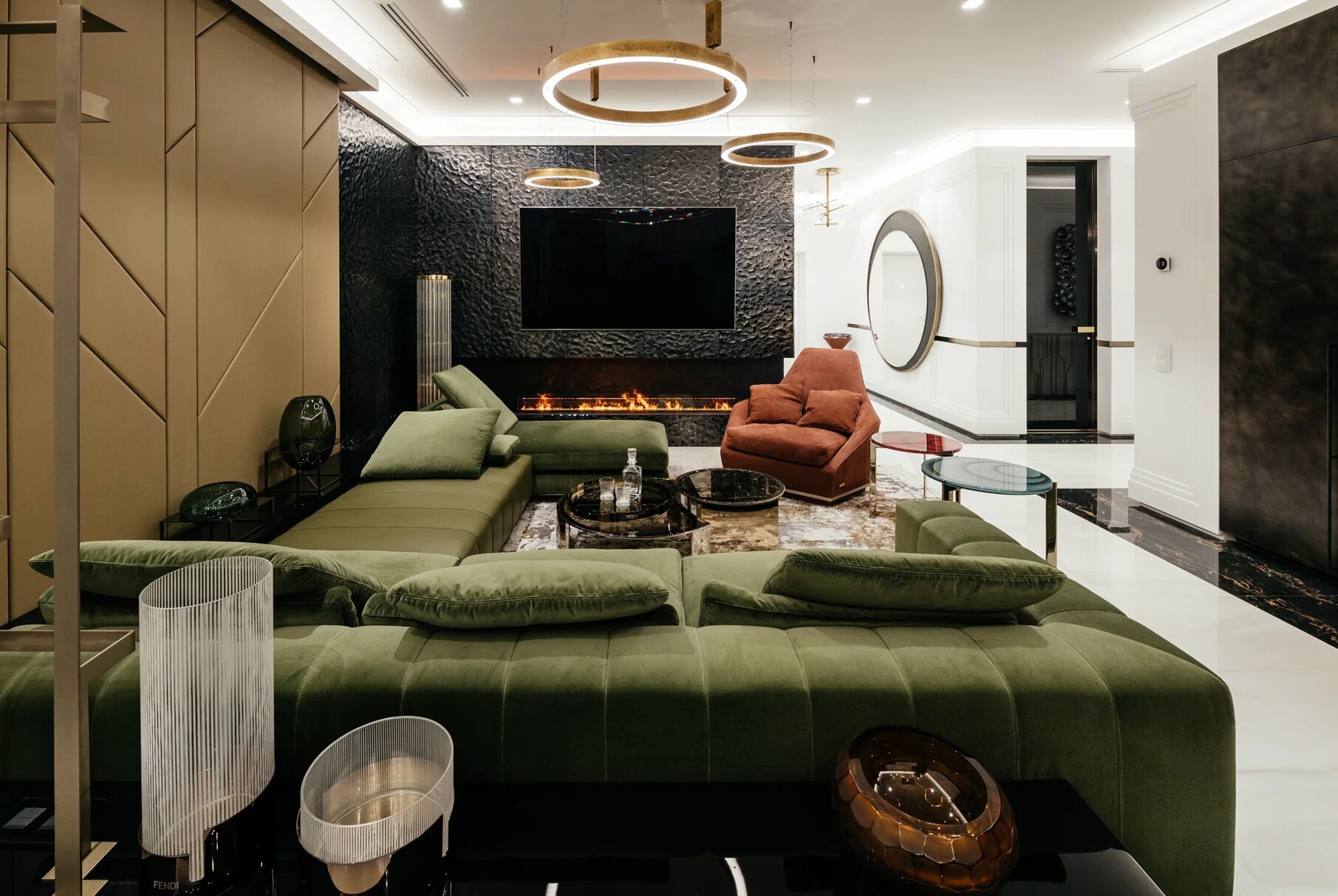 Декоративная стеклянная панель PlusObject VENTO DARK SILVER ARCH-00070461 - Вид №2