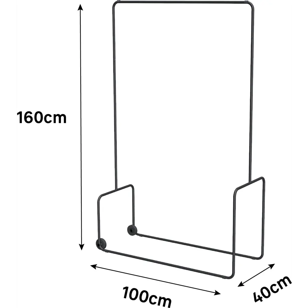 Вешалка напольная Spaceo 100x160x40 см металл цвет графит 82761891 STLM-2059630 - Вид №1