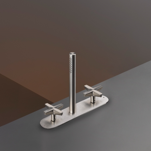 Обод монтаж комплект из 2-х прогрессивных смесителей с выдвижным цилиндрическим ручным душем диаметр 18 мм  CRX28 CEADESIGN  - Вид №1