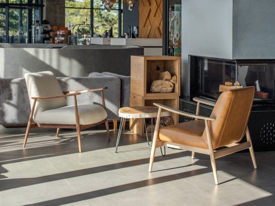 Кожаное кресло с подлокотниками Gazzda ASKA ARCH-00135724 - Вид №1