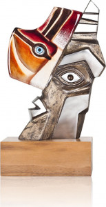 10663755 MALERAS Скульптура "Орфей IV", красная/чёрная, 300 мм