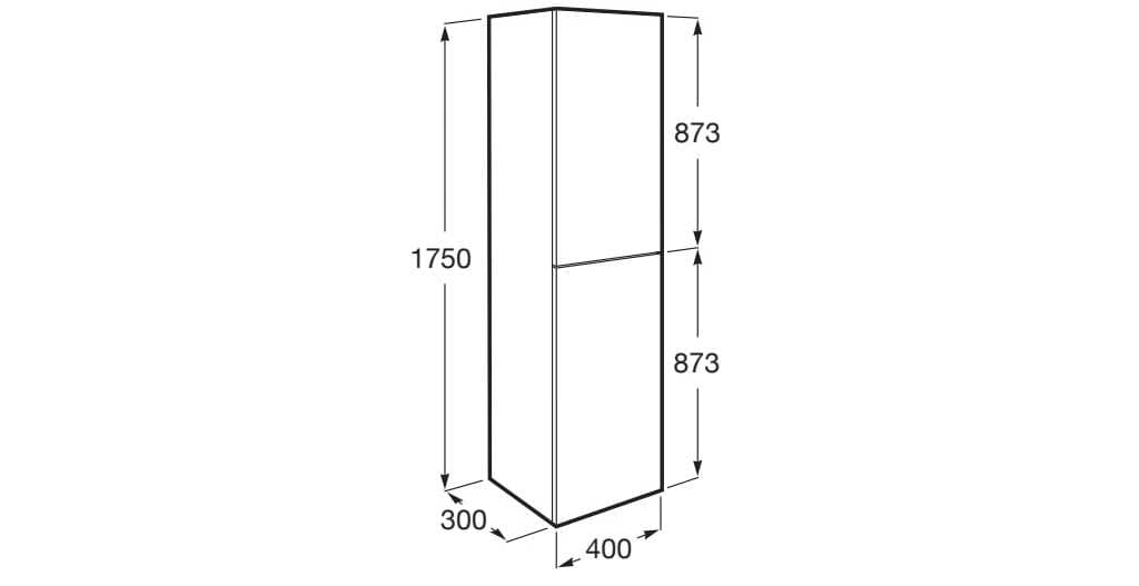 Подвесная колонна для ванной комнаты с дверями Roca Ona ARCH-00052206 - Вид №9