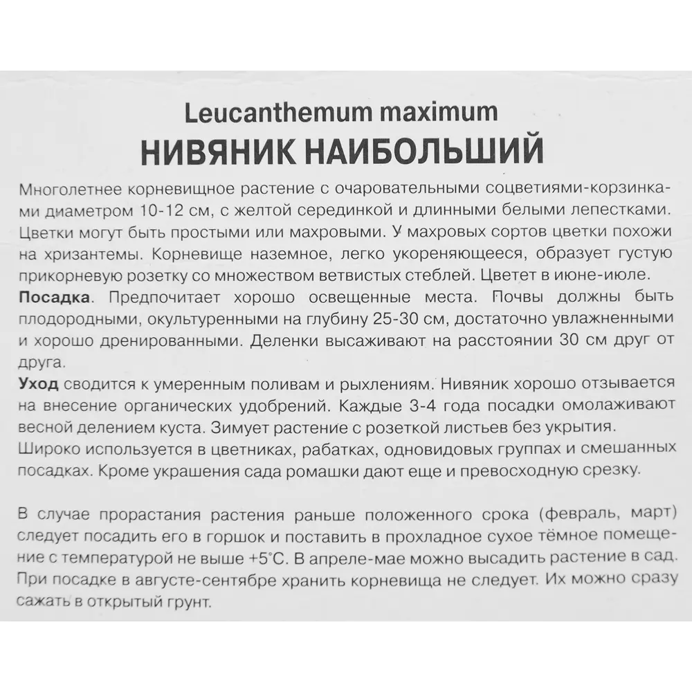 Нивяник наибольший Вёррэл Сьюприм 85205691 STLM-2176064 ПОИСК  - Вид №2