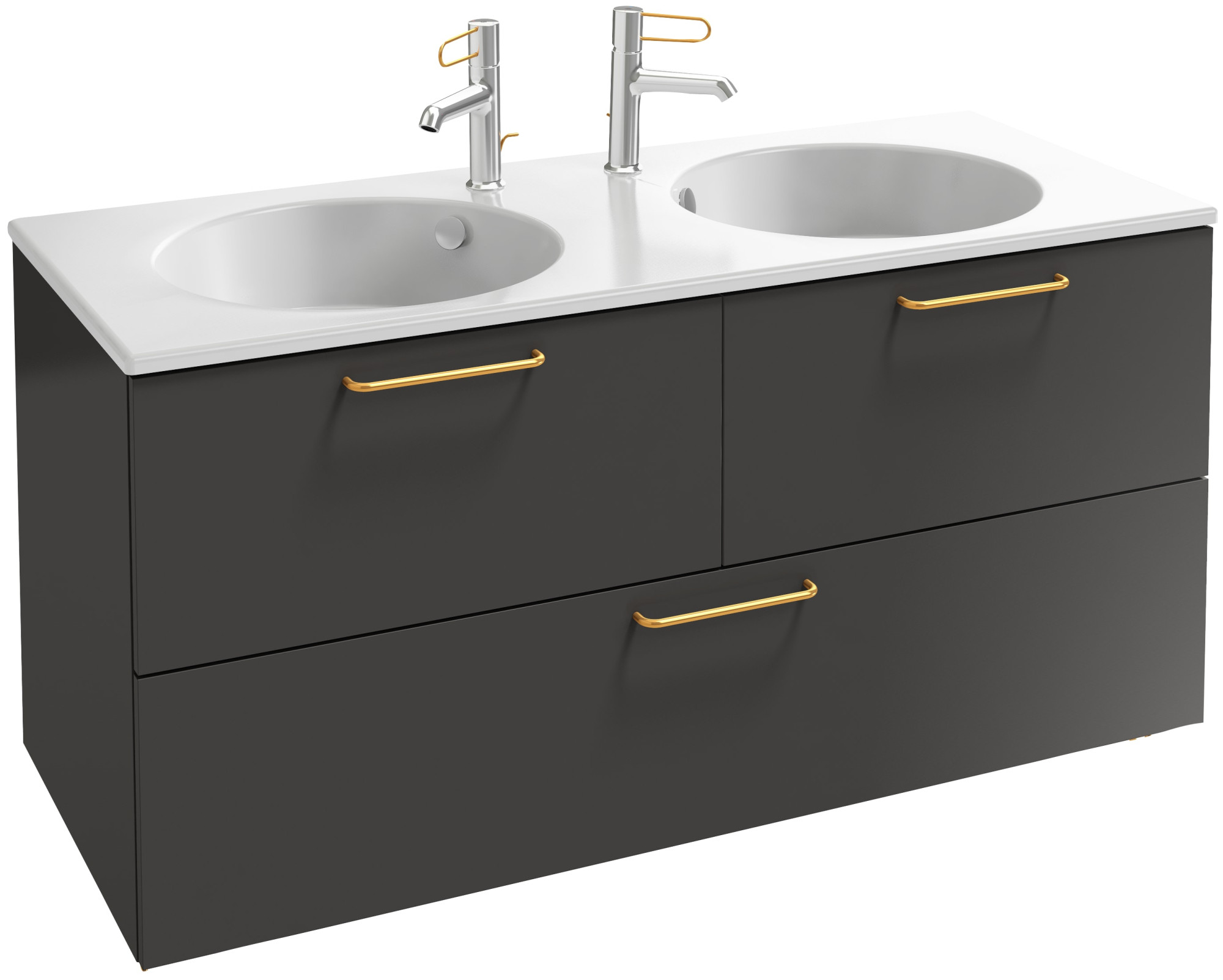 EB2545-R8-E52 Тумба под столешницу 120 см, 3 ящика, золотая ручка JACOB DELAFON ODÉON RIVE GAUCHE ODEON RIVE GAUCHE