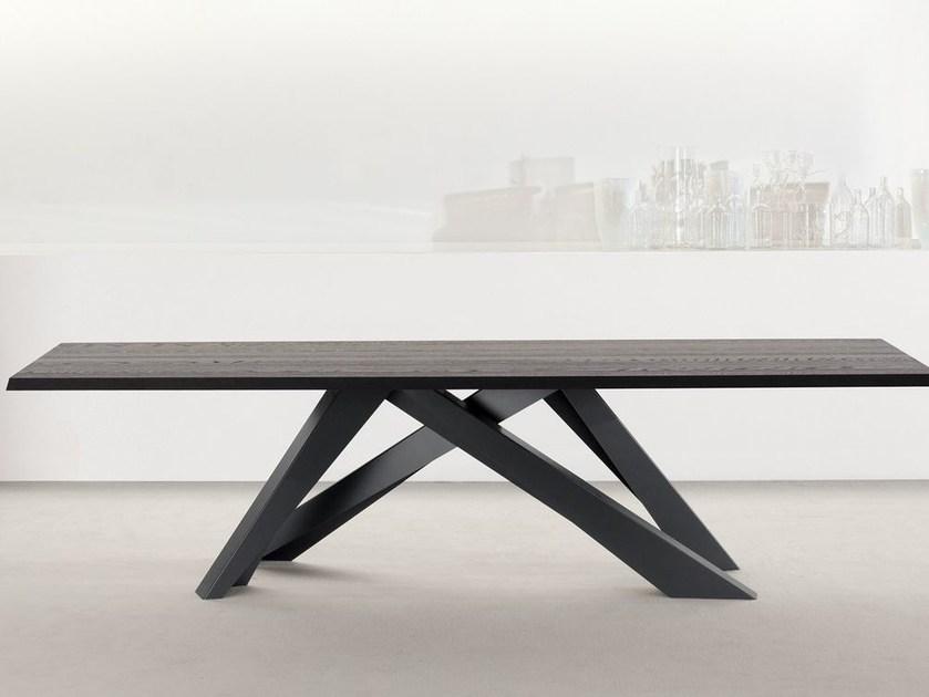 Bonaldo Стол со стальным основанием и деревянной или стеклянной столешницей sun-id-1367890 - Вид №8