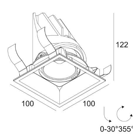 Квадратный светодиодный светильник Deltalight Entero ARCH-00140876 - Вид №2