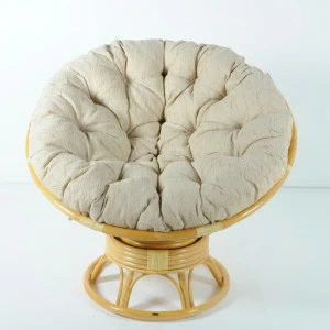 Кресло с подушкой бежевое из ротанга "Мед" Papasan 23/01В VINOTTI  00-3885509 Бежевый