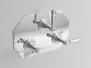 Смеситель для душа с 3 отверстиями и переключателем с пластиной