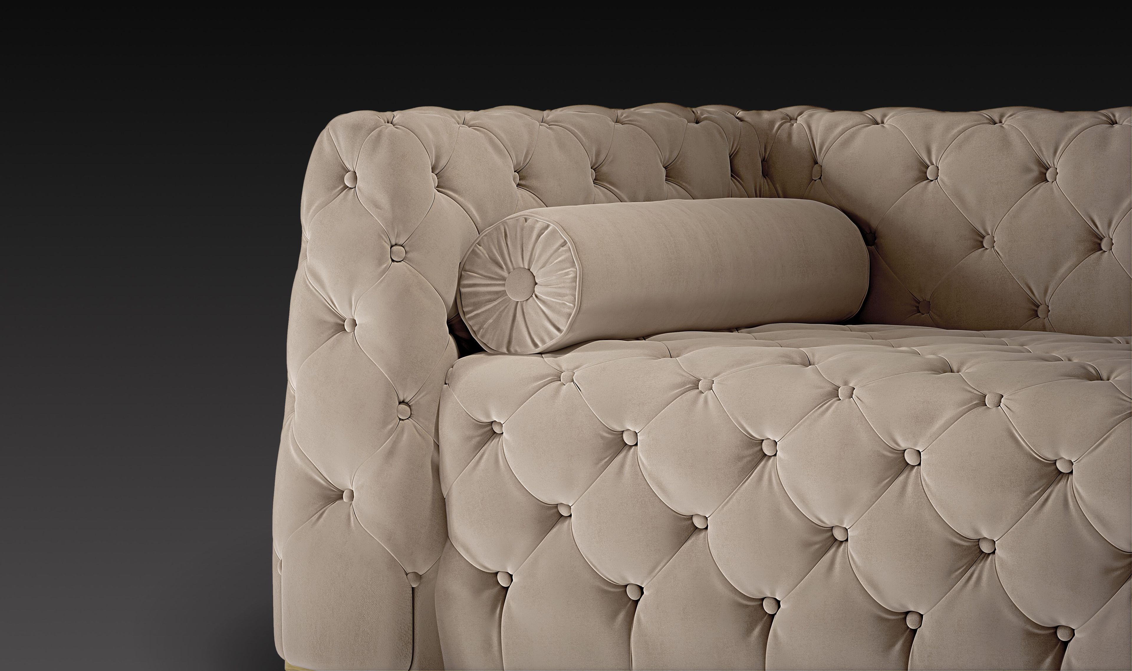 Бархатный диван capitonné Roman & Co BELLEROSE ARCH-00028897 - Вид №1