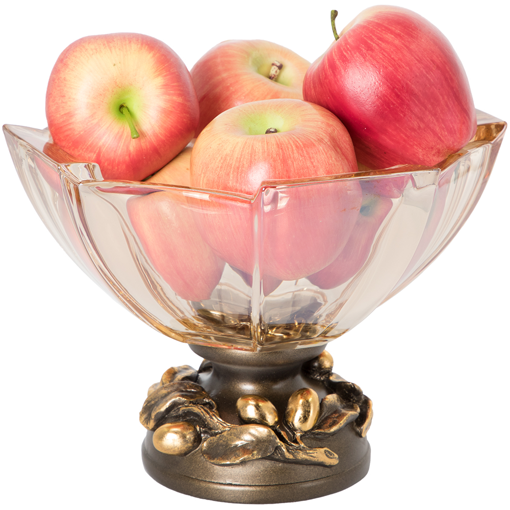 52102 Фруктовница-конфетница Oliva Branch Gold Бронза BOGACHO 4627196590014 - Вид №3