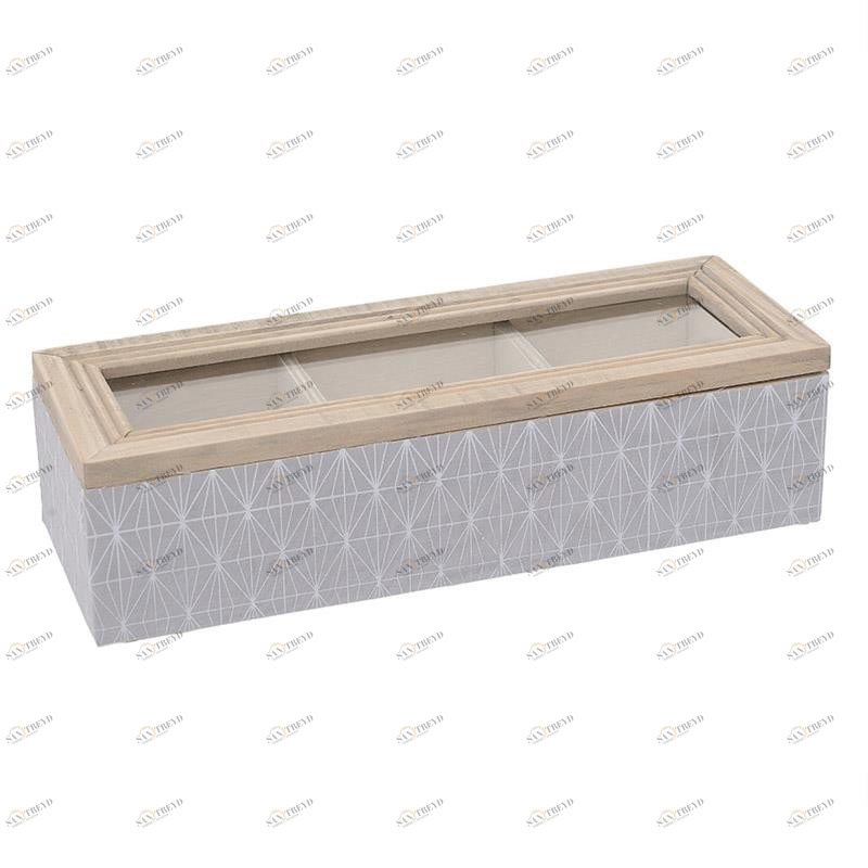 Шкатулка для украшений серого цвета TO4ROOMS  212720 Серый 