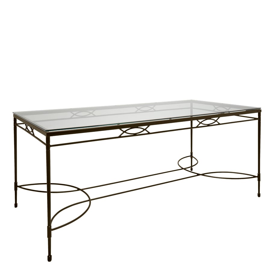 Прямоугольный обеденный стол из нержавеющей стали и стекла JANUS et Cie ARCH-00080607 - Вид №7