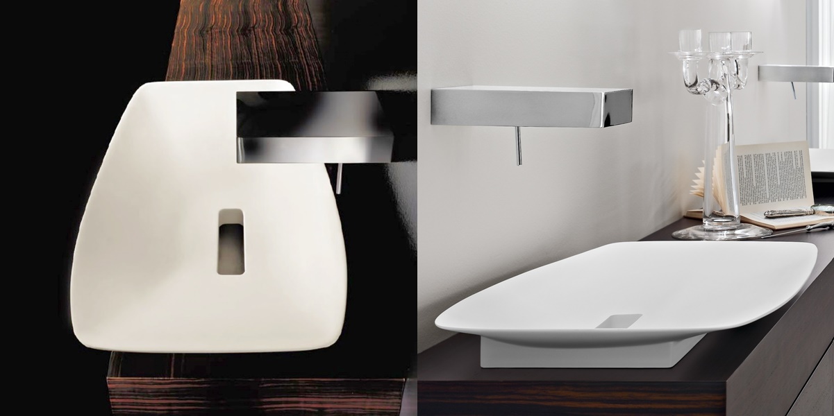 Toscoquattro Смеситель-полка 20 см для раковины Rubinetteria полиров.нерж.сталь 08RB1IL - Вид №1