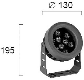 Terzo Light Регулируемый алюминиевый светодиодный проектор для улицы sun-id-1508807 - Вид №4