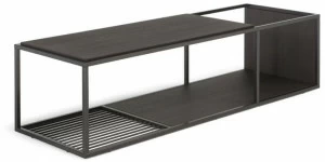 Natuzzi Прямоугольный журнальный столик с журнальной полкой Fil rouge