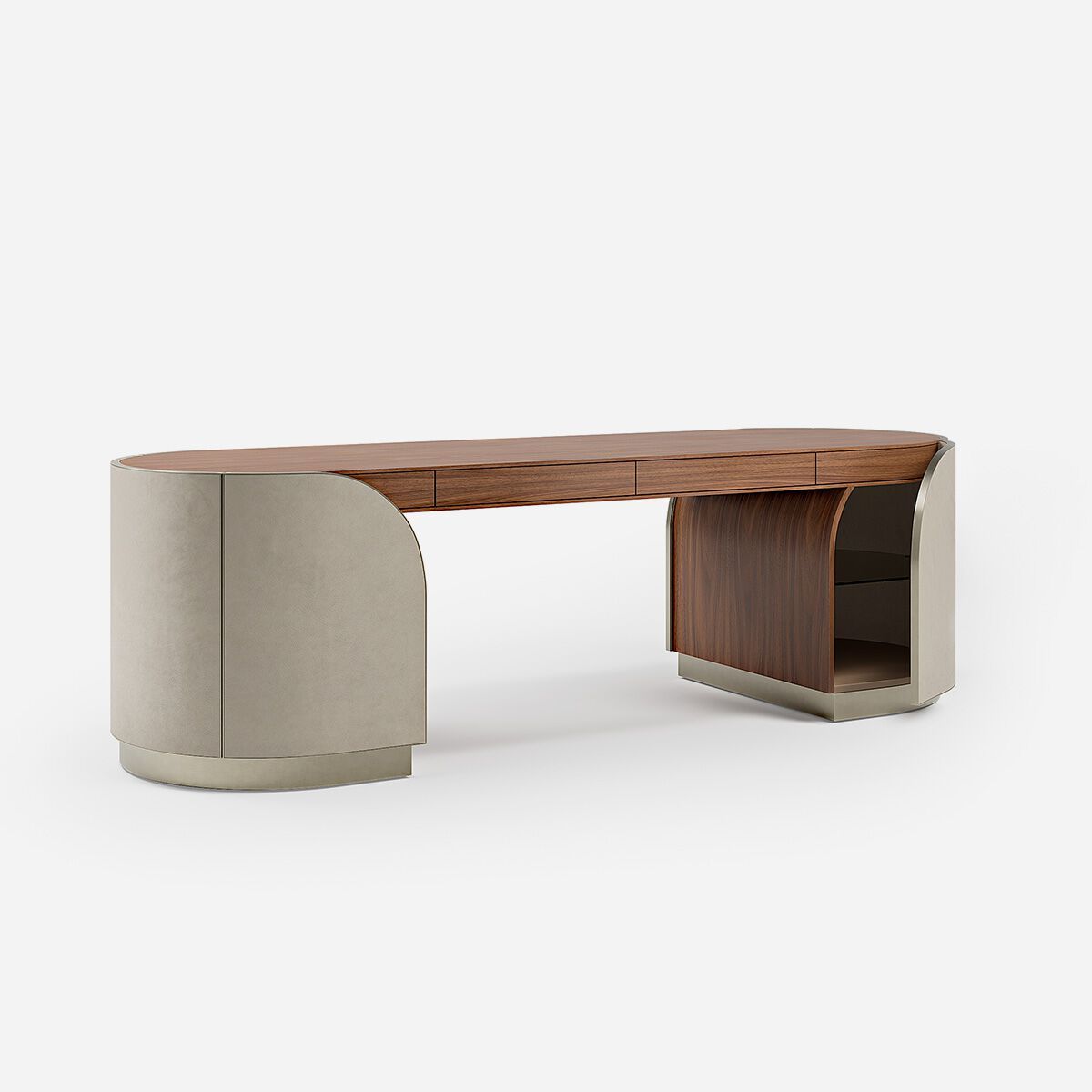 Кожаный стол с ящиками Capital Collection Duna ARCH-00048606 - Вид №7