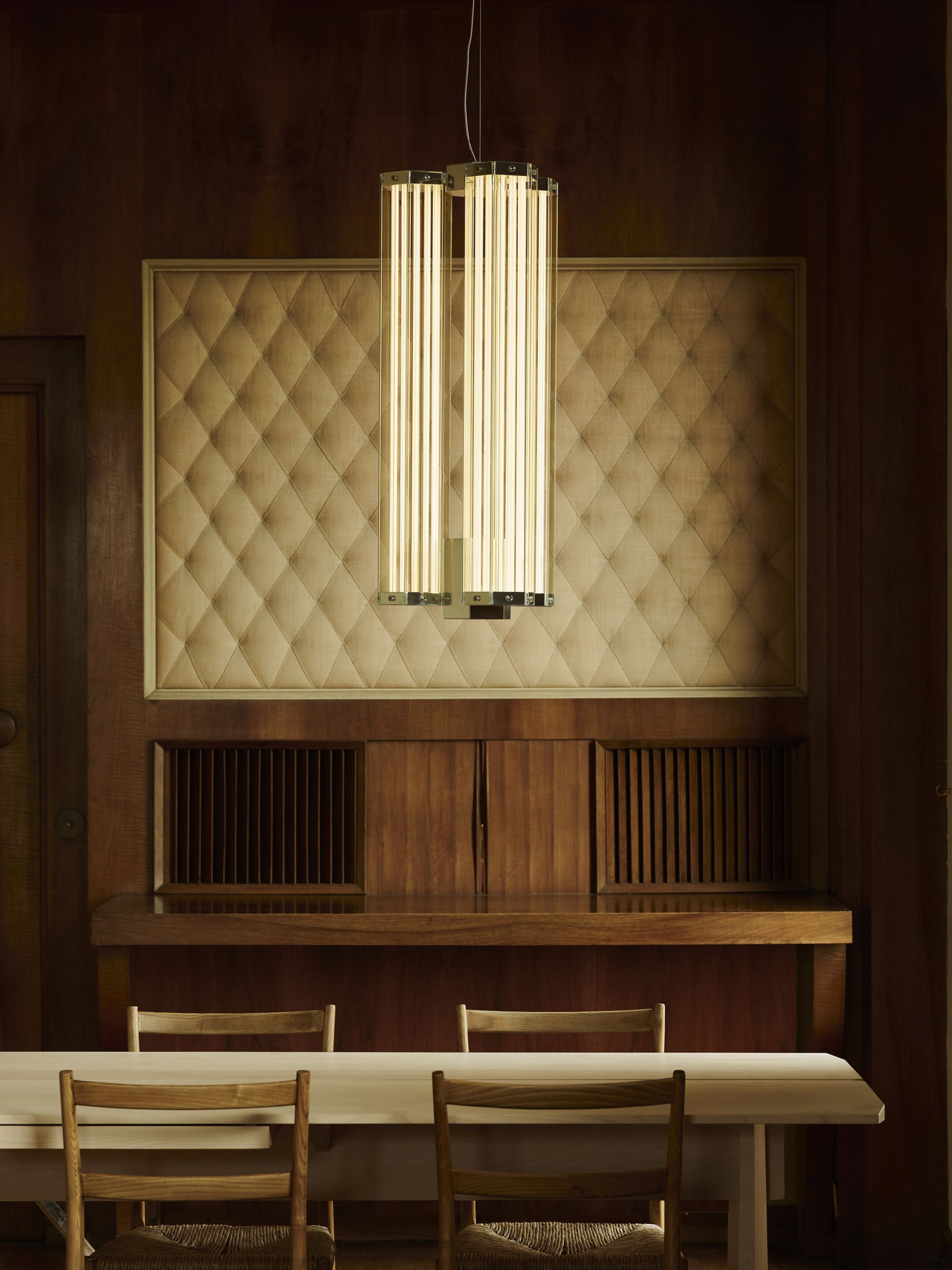 Подвесной светильник из плоского стекла и полированного алюминия Flos Superwire ARCH-00078438 - Вид №1