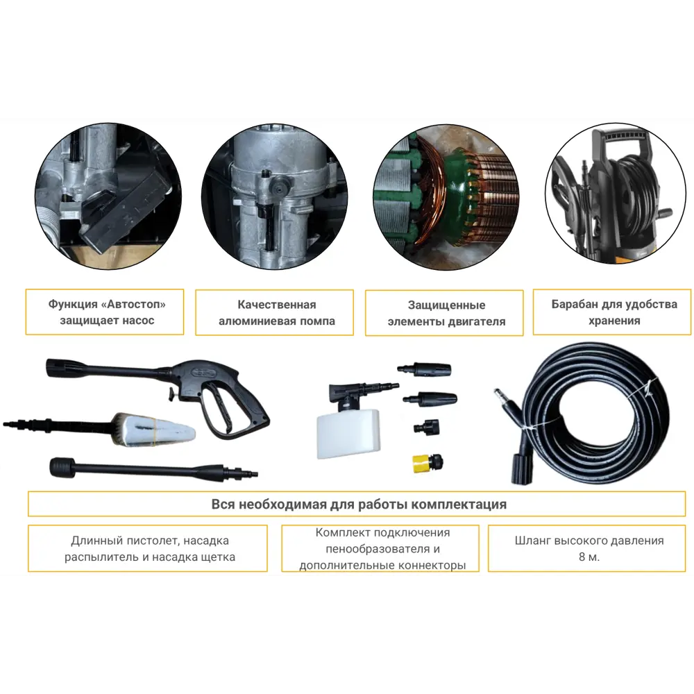 Мойка высокого давления DEKO DKCW185 PRO с давлением 185 бар 89410829 STLM-1569582 - Вид №2