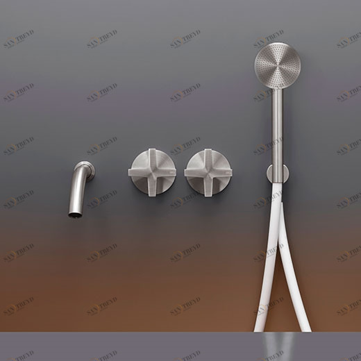 Настенный 2 прогрессивные смесители, установленные для ванной с носиком L. 170 мм и круглые ручной душ диаметр 65 мм  CRX23Y CEADESIGN 