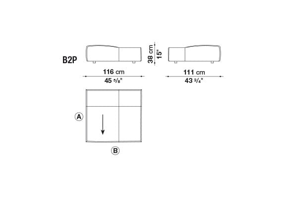 Угловой диван из ткани B&B Italia ARCH-00127003 - Вид №13