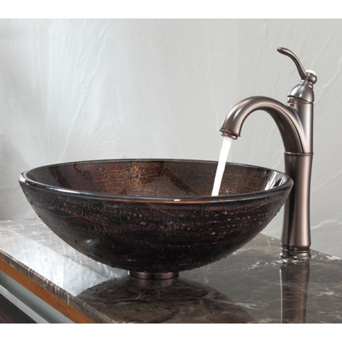 GV580-12mm-FVS1005BN Накладная раковина на столешницу  прямоугольная Krausru  - Вид №4