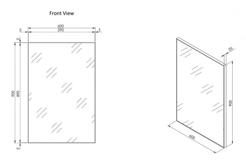 Прямоугольное зеркало с рамой стены LUSSO Luxe ARCH-00052298 - Вид №7