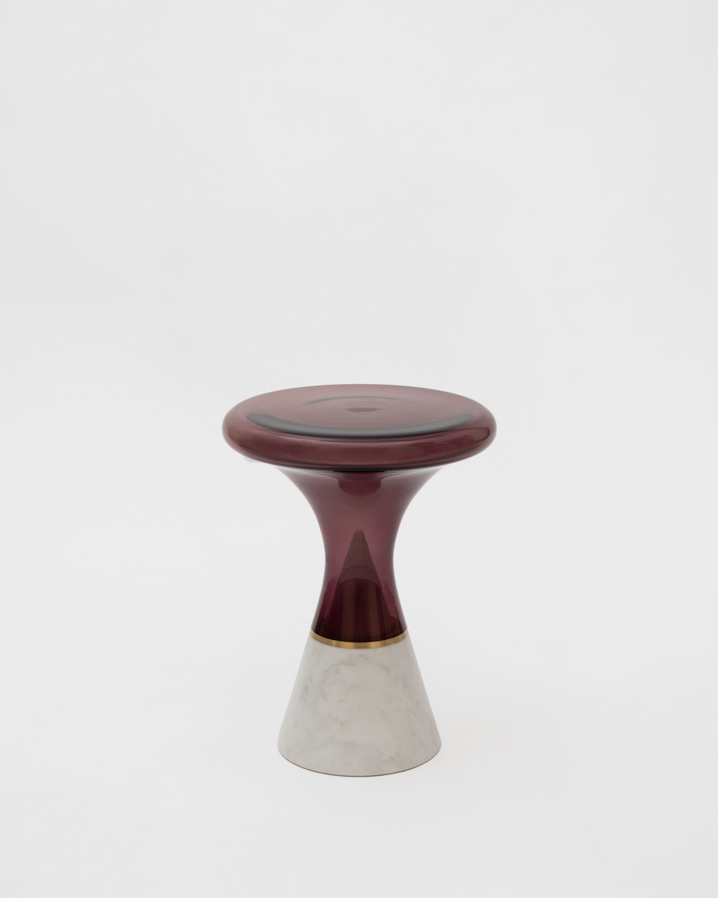 Круглый журнальный столик из дутого стекла SkLO JOIN ARCH-00023204 - Вид №5