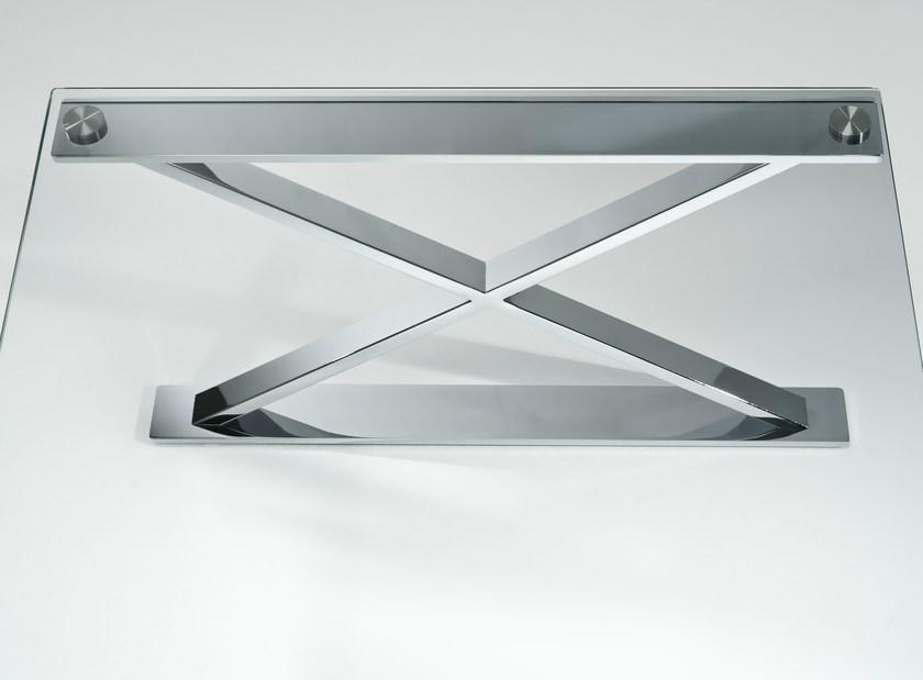 F.lli Orsenigo Квадратный журнальный столик из стали и хрусталя Ics sun-id-1428663 - Вид №1