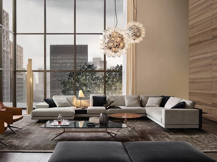 Poliform Мягкий угловой диван из ткани с шезлонгом Mondrian sun-id-1387269 - Вид №1