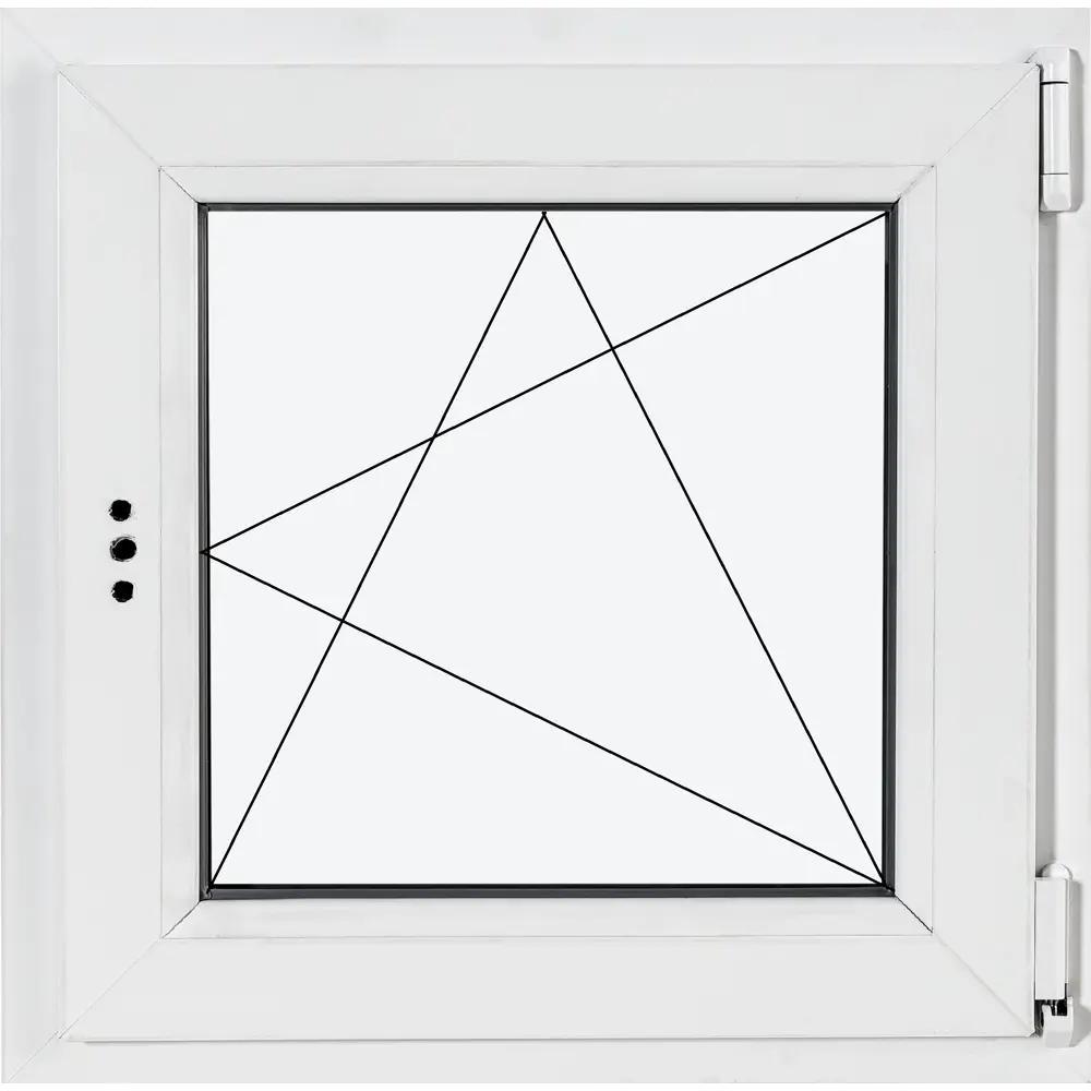 Пластиковое окно ПВХ Deceuninck одностворчатое 600x600 мм (ВхШ) двухкамерный стеклопакет белый/антрацит STLM-2182414