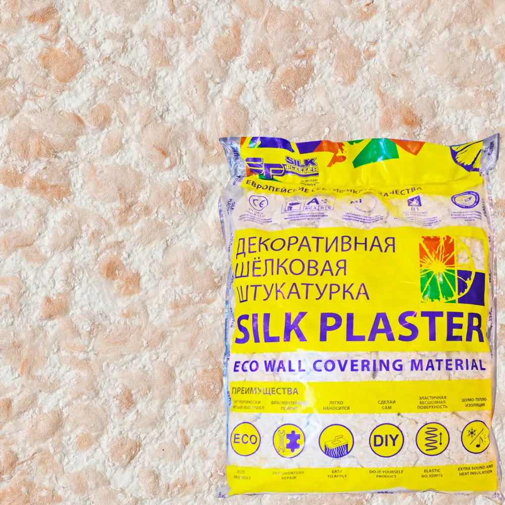Жидкие обои Silk Plaster Рельеф 327 0.9 кг цвет персиковый 82453404 STLM-2056780 