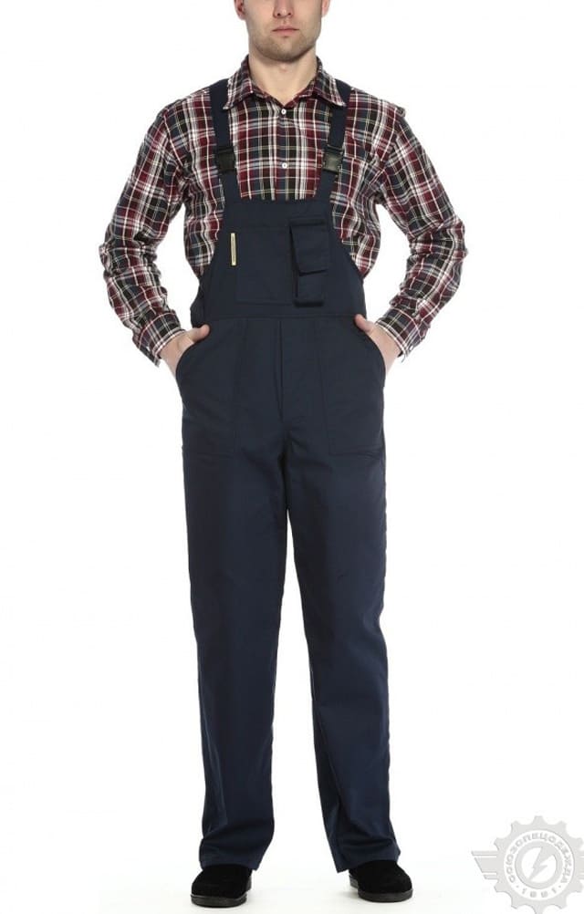 65638 Полукомбинезон "Эксперт-2" темно-синий  Летняя спецодежда  размер 56-58/182-188  - Вид №3