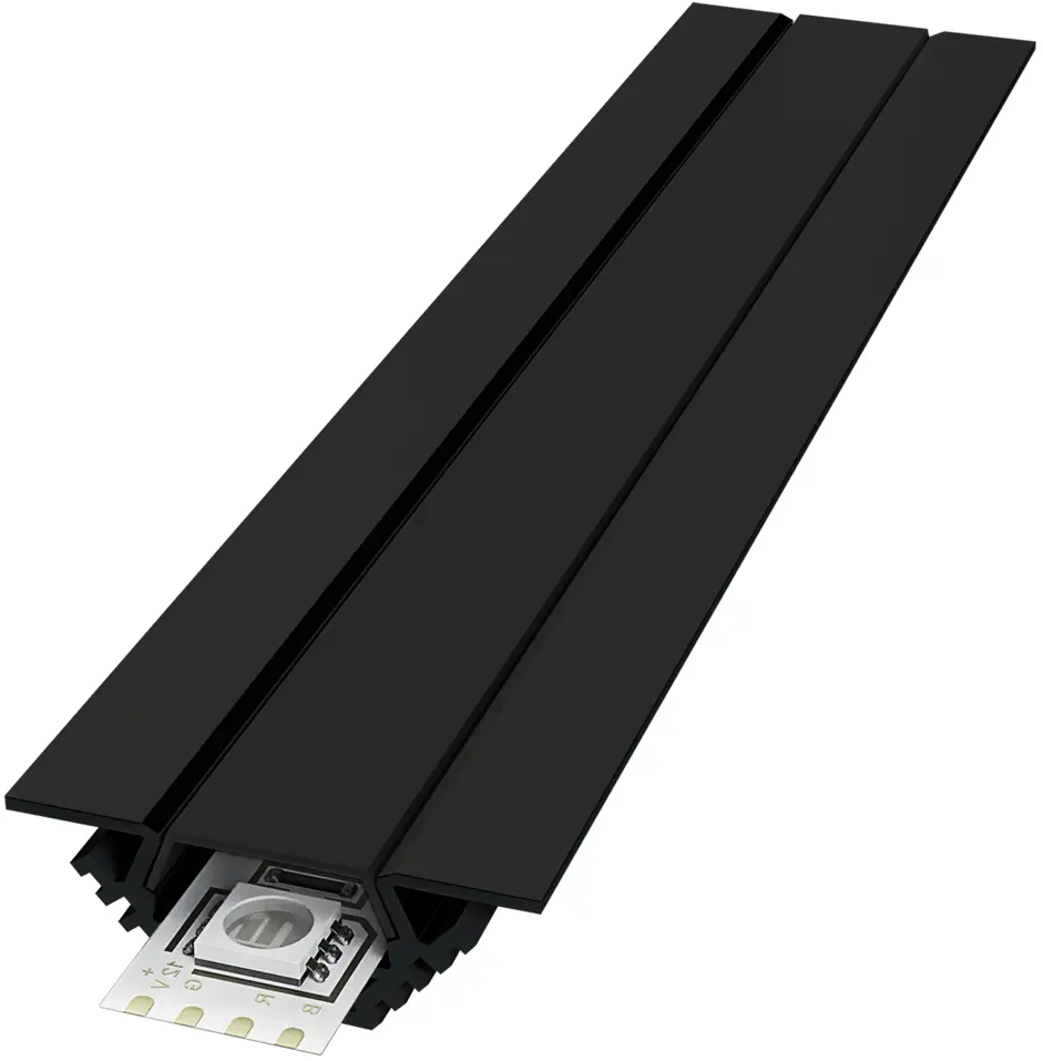 APEYRON Угловой алюминиевый профиль для LED-ленты с черным рассеивателем 82458034
