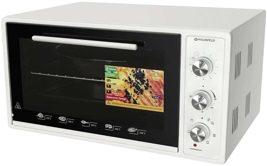 CEMOA.456.W Мини-печь / ширина 60 см, механическое управление, 45 л,конвекция, белый Maunfeld Santreyd  - Вид №1