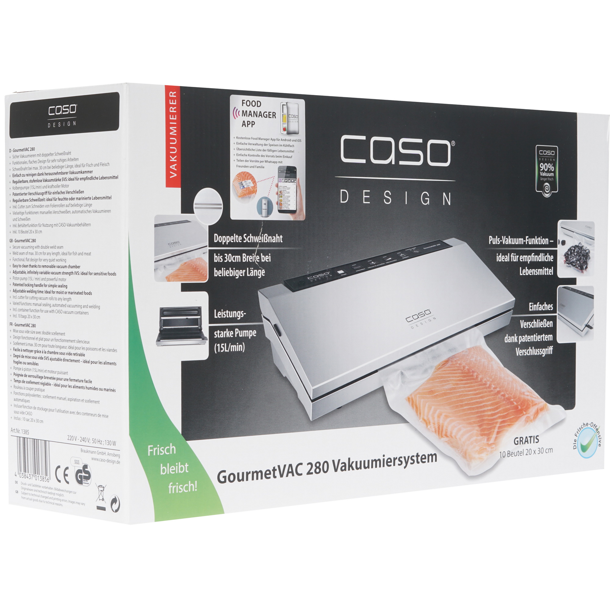 8118927 Вакуумный упаковщик CASO GourmetVAC 280 STDN-0015548 - Вид №7