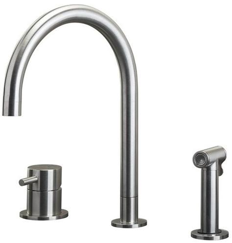 MINA Смеситель для кухни из нержавеющей стали с ручным душем  90695s  - Вид №2