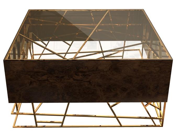 Malabar Квадратный стеклянный журнальный столик для гостиной sun-id-1418506 - Вид №2