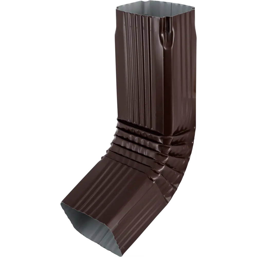 Колено прямоугольное 60° 76x102 мм цвет коричневый 81933306 STLM-2211027 ЮГ-ПРОФИЛЬ 