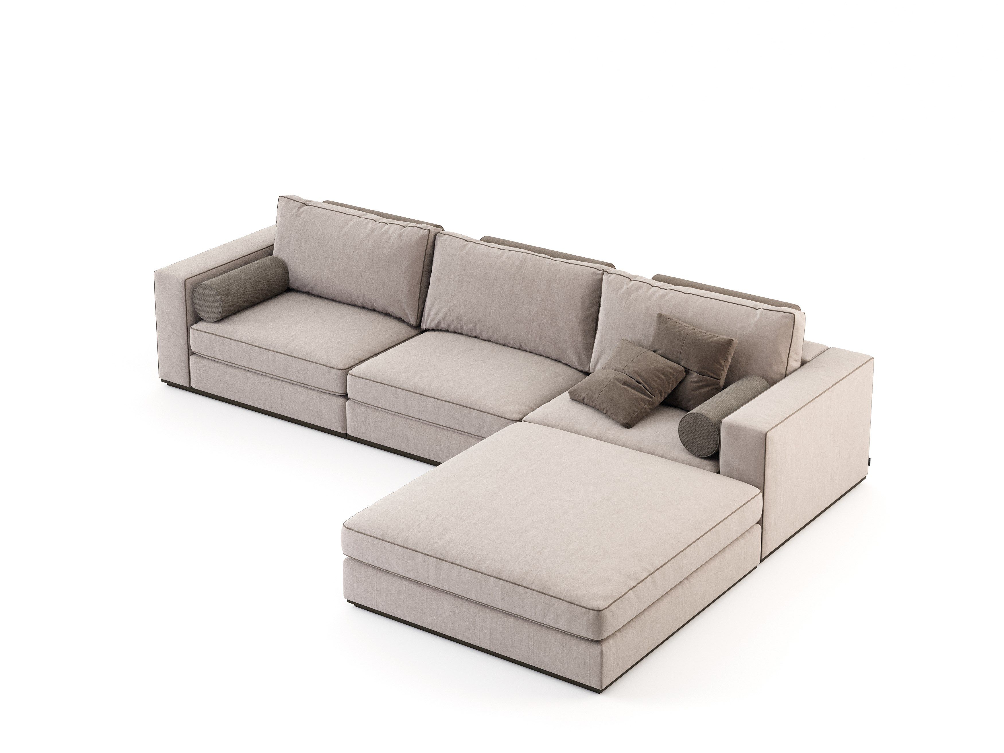 Бархатный диван с полуостровом Stylish Club Fortune ARCH-00130179 - Вид №2