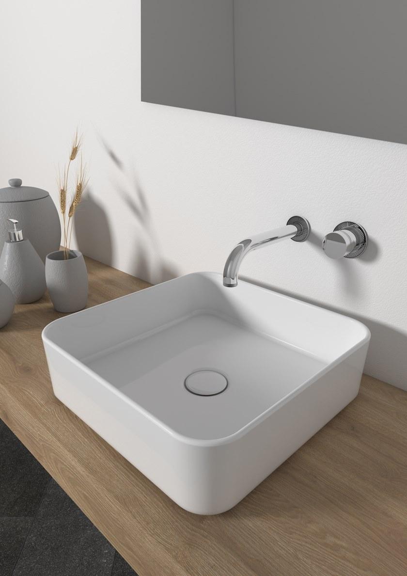 Sma42qu40001 Накладная раковина на столешницу  овальная Olympia Ceramica Smash - Вид №1