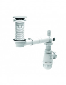 625000 000 00  Полный универсальный набор сливных отверстий, трубок, сифонов и сверхплоских выходных отверстий Valentin Хром