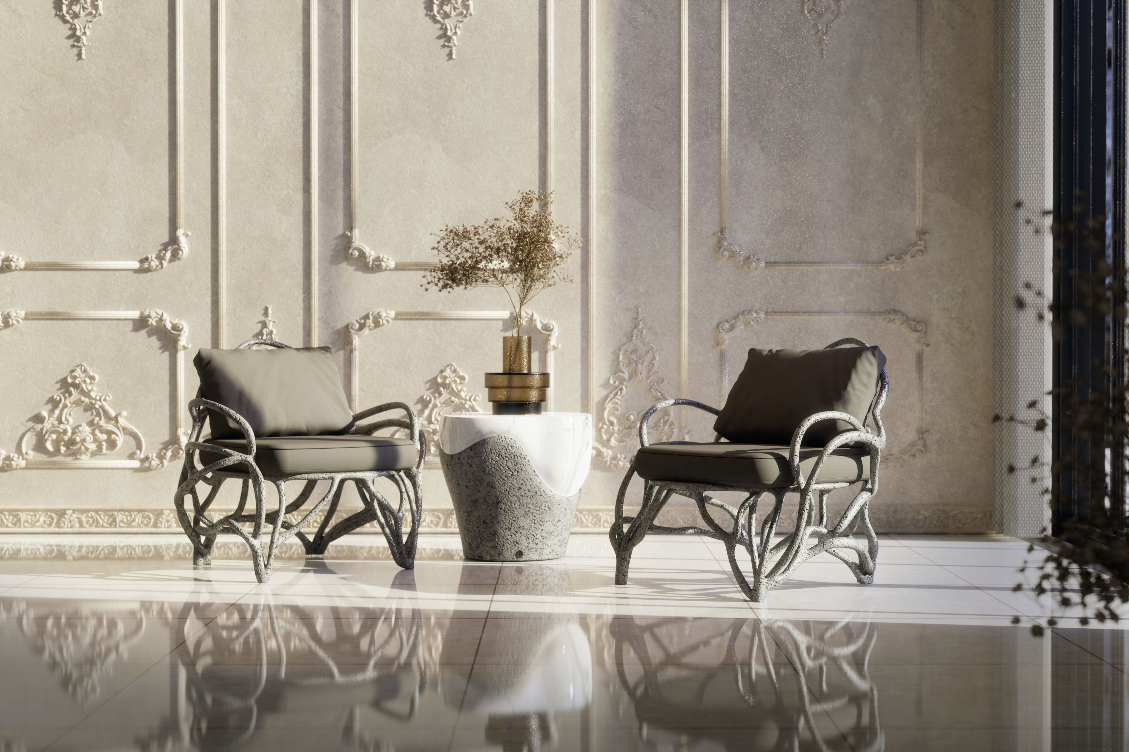 Кресло из стекловолокна с подлокотниками KARPA ARCH-00142525 - Вид №3